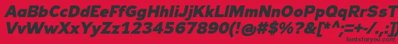 Zeppelin33BoldItalic Font – Black Fonts on Red Background