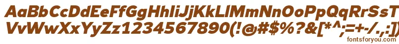 Zeppelin33BoldItalic Font – Brown Fonts on White Background