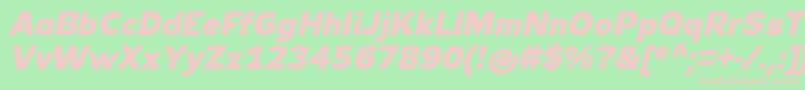 Czcionka Zeppelin33BoldItalic – różowe czcionki na zielonym tle