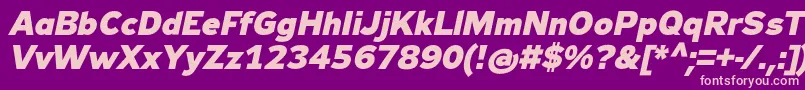 Zeppelin33BoldItalic Font – Pink Fonts on Purple Background