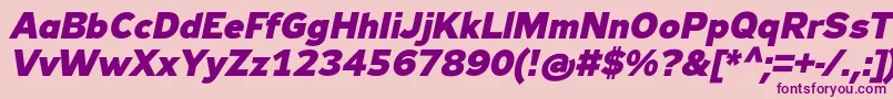 Zeppelin33BoldItalic Font – Purple Fonts on Pink Background