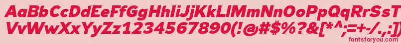 Zeppelin33BoldItalic Font – Red Fonts on Pink Background