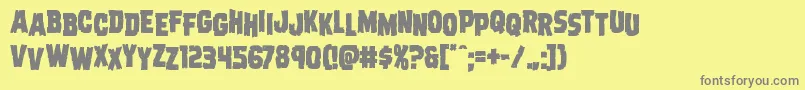Dreadringerstag Font – Gray Fonts on Yellow Background