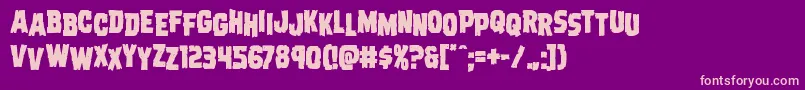Fonte Dreadringerstag – fontes rosa em um fundo violeta