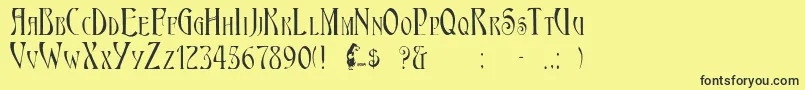 Escoffee Font – Black Fonts on Yellow Background