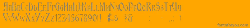 Escoffee Font – Gray Fonts on Orange Background