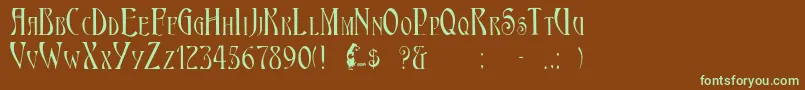 Escoffee Font – Green Fonts on Brown Background