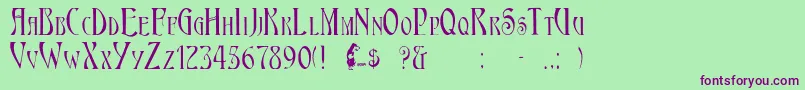 Escoffee Font – Purple Fonts on Green Background
