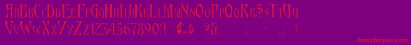 Escoffee Font – Red Fonts on Purple Background