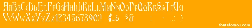 フォントEscoffee – オレンジの背景に白い文字