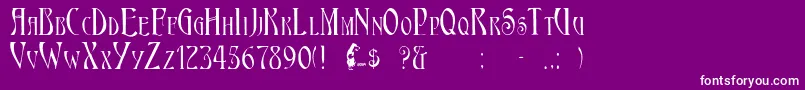 Escoffee Font – White Fonts on Purple Background