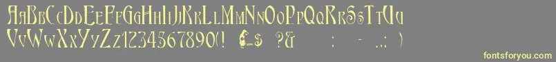 Escoffee Font – Yellow Fonts on Gray Background