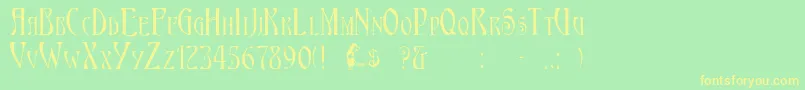 Escoffee Font – Yellow Fonts on Green Background