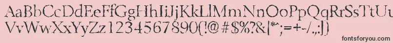 BelfastrandomLightRegular Font – Black Fonts on Pink Background