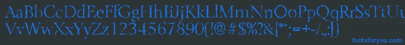 BelfastrandomLightRegular Font – Blue Fonts on Black Background