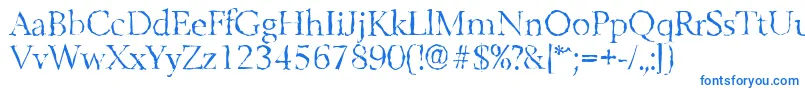 Шрифт BelfastrandomLightRegular – синие шрифты