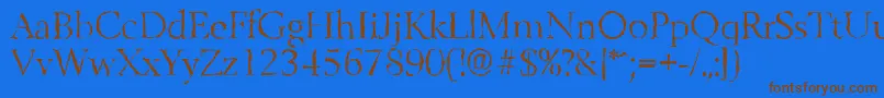 BelfastrandomLightRegular Font – Brown Fonts on Blue Background