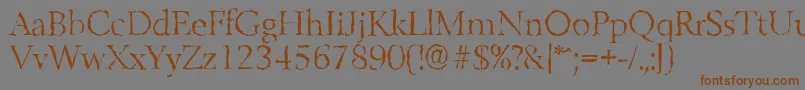 BelfastrandomLightRegular Font – Brown Fonts on Gray Background