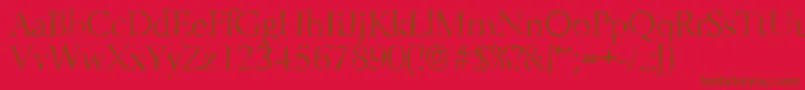 BelfastrandomLightRegular Font – Brown Fonts on Red Background