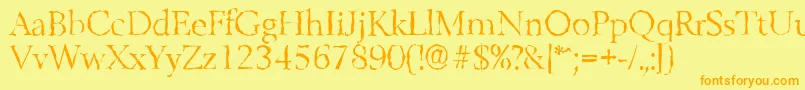 BelfastrandomLightRegular Font – Orange Fonts on Yellow Background