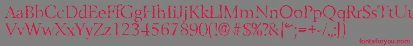 BelfastrandomLightRegular Font – Red Fonts on Gray Background