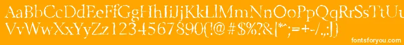 BelfastrandomLightRegular Font – White Fonts on Orange Background