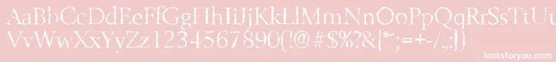 BelfastrandomLightRegular Font – White Fonts on Pink Background