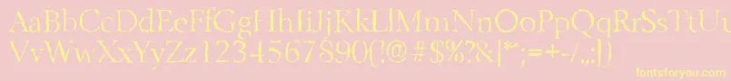 fuente BelfastrandomLightRegular – Fuentes Amarillas Sobre Fondo Rosa