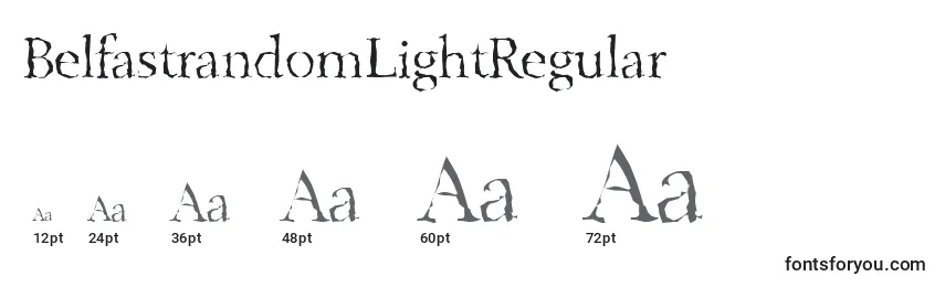Размеры шрифта BelfastrandomLightRegular