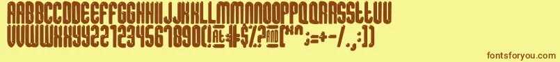 SugarDissolve Font – Brown Fonts on Yellow Background