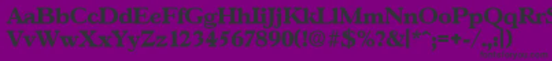 GascogneBold Font – Black Fonts on Purple Background