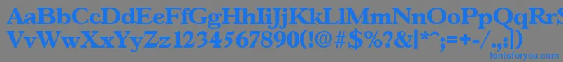 GascogneBold Font – Blue Fonts on Gray Background