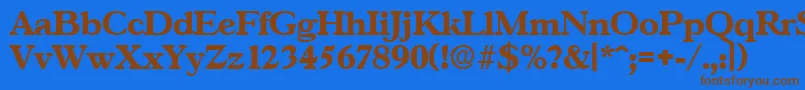 GascogneBold Font – Brown Fonts on Blue Background