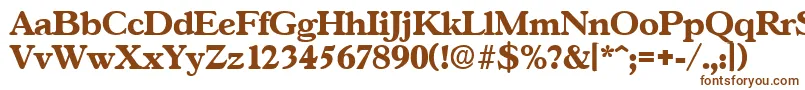 GascogneBold Font – Brown Fonts on White Background