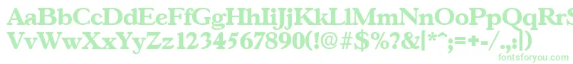 GascogneBold Font – Green Fonts on White Background