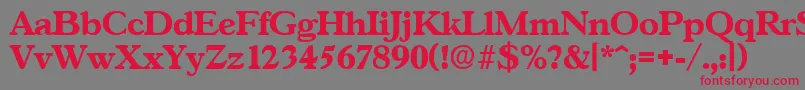 GascogneBold Font – Red Fonts on Gray Background