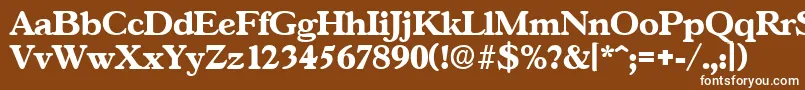 GascogneBold Font – White Fonts on Brown Background