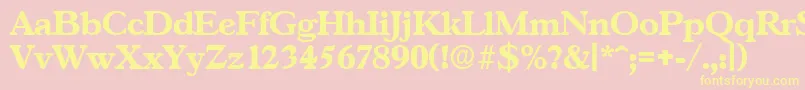 GascogneBold Font – Yellow Fonts on Pink Background