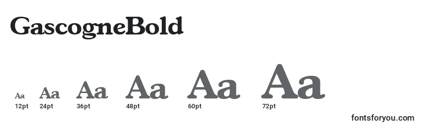 GascogneBold Font Sizes