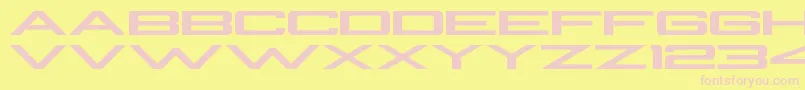 フォントBeAPro – ピンクのフォント、黄色の背景