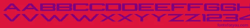 Police BeAPro – polices violettes sur fond rouge