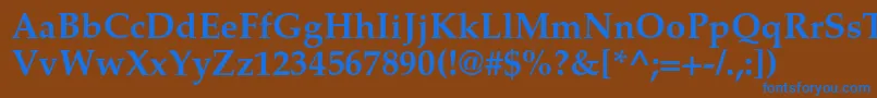Подробнее о шрифте TexgyrepagellaBold Шрифт TexgyrepagellaBold – синие шрифты на коричневом фоне