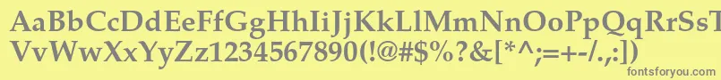 TexgyrepagellaBold Font – Gray Fonts on Yellow Background