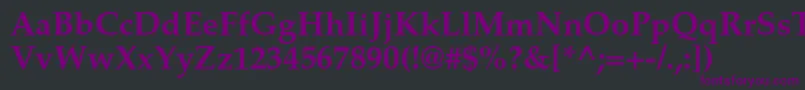 TexgyrepagellaBold Font – Purple Fonts on Black Background