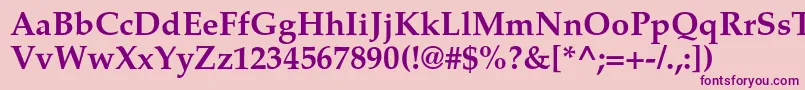 TexgyrepagellaBold Font – Purple Fonts on Pink Background