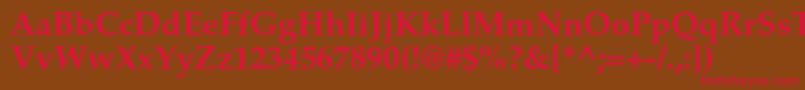 TexgyrepagellaBold Font – Red Fonts on Brown Background