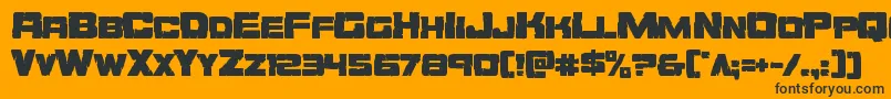 Orecrusher Font – Black Fonts on Orange Background