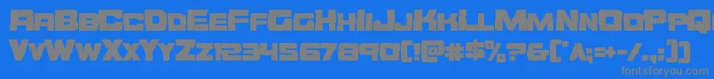Orecrusherフォントについての詳細 フォントOrecrusher – 青い背景に灰色の文字