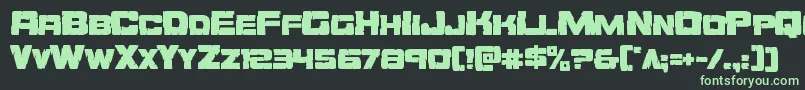 Шрифт Orecrusher – зелёные шрифты на чёрном фоне
