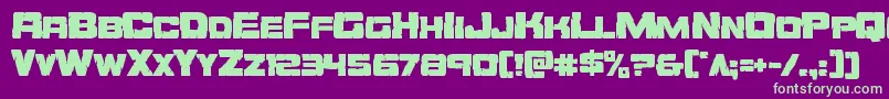Orecrusher Font – Green Fonts on Purple Background